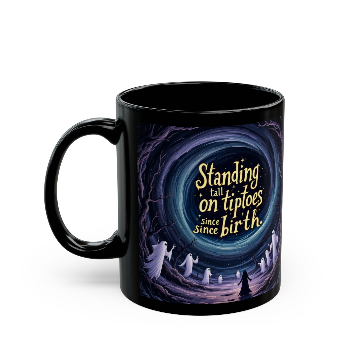 Standing on tiptoe Halloween Gift, Ghost Mug, Witchcraft Enthusiast, Home Decor, Unique Tea Cup