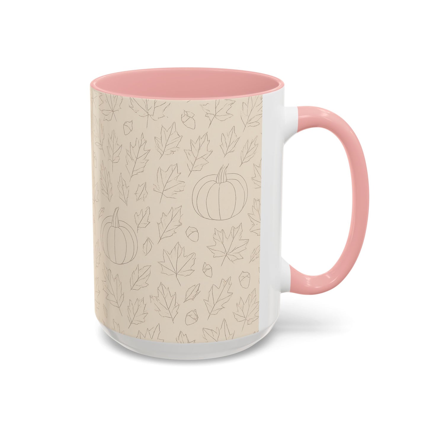 Autumn Leaves Accent Coffee Mug | Fall Decor, Pumpkin Lovers Gift, Cozy Mornings, Seasonal Kitchenware, Ideal for Thanksgiving