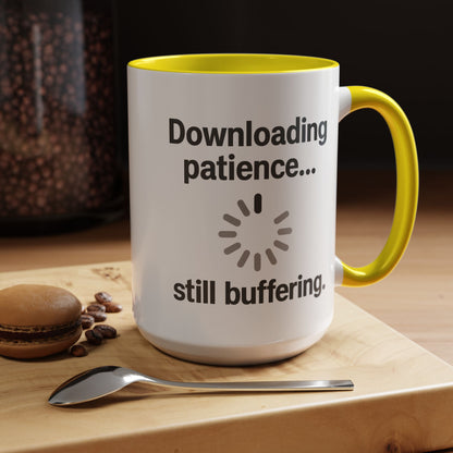 Funny Downloading Patience Coffee Mug - 11oz & 15oz - Perfect for Tech Lovers, Gifts for Programmers, Office Humor, Birthday, Christmas