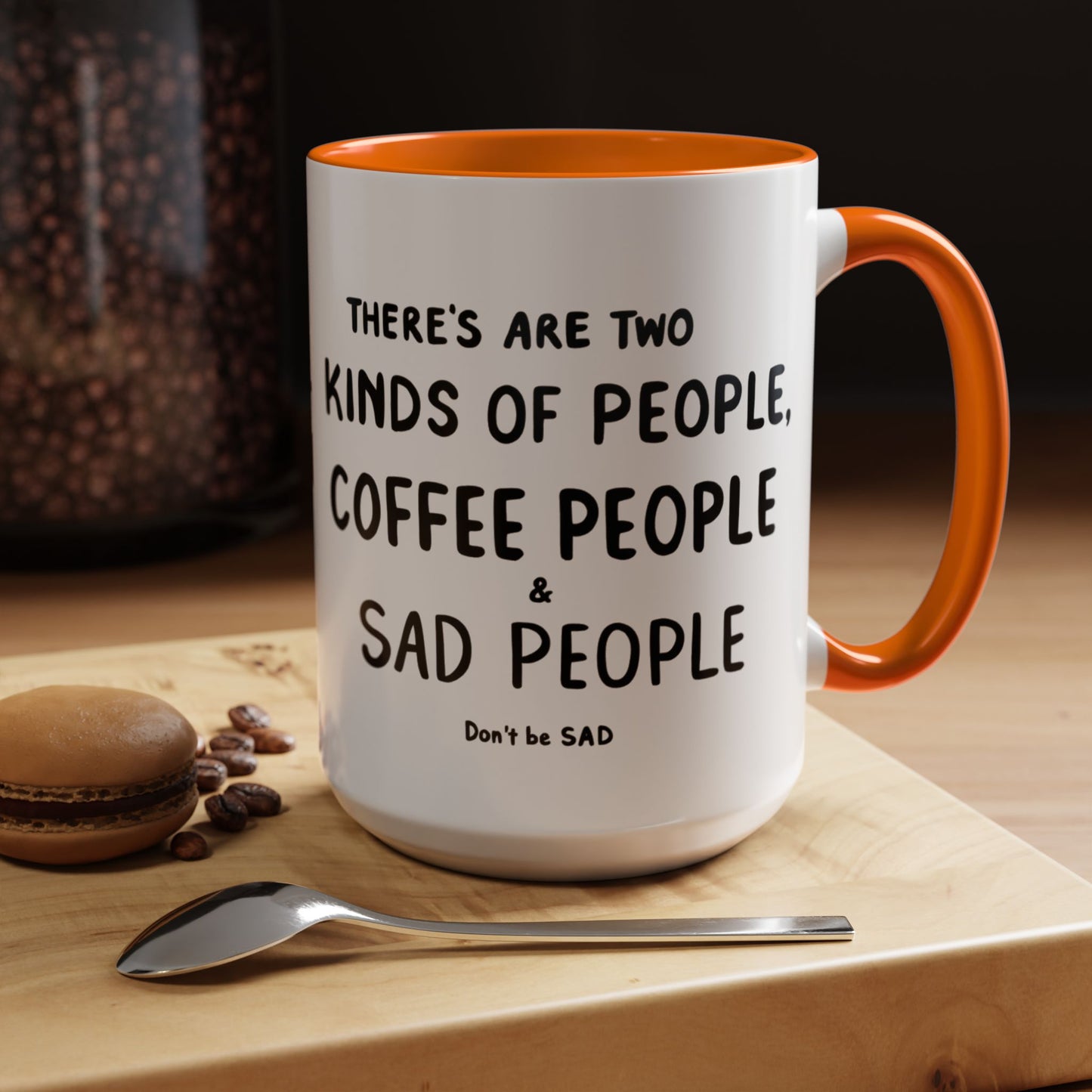 Sad vs Coffee People Mug, Unique Present for Any Occasion