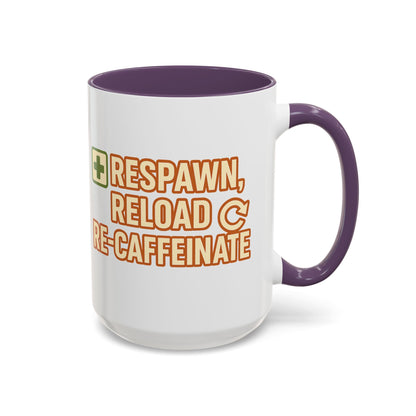 Respawn, Reload, Re-Caffeinate, Perfect Gift for Gamers, Fun Office Cup, Video Game Lover Mug, Birthday Present, [...]