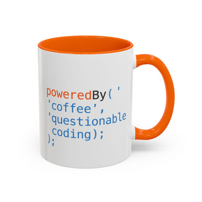 Coffee-Themed Accent Mug with Programmer Humor, Gift for Coders, Computer Enthusiasts, Office Use, Birthday, Tech Celebration