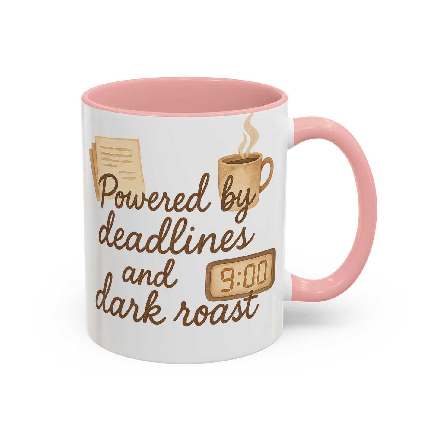 Powered by Deadlines and Dark Roast - Gift for Coffee Lover, Journalist
