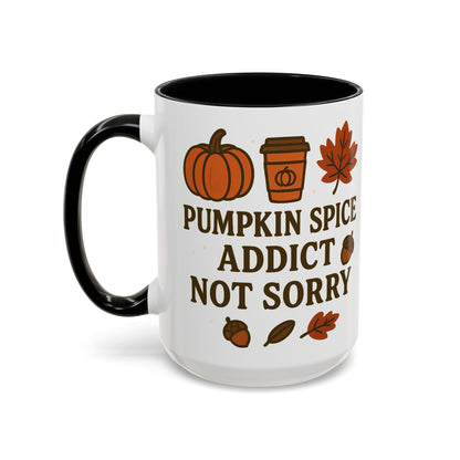 Pumpkin Spice Addict Coffee Mug, Cozy Fall Gift for Coffee Lovers, Autumn Decor, Cute Mug for Thanksgiving