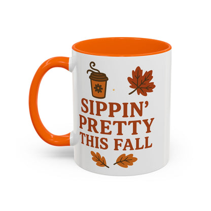 Sippin’ pretty this fall - Accent Coffee Mug (11, 15oz)