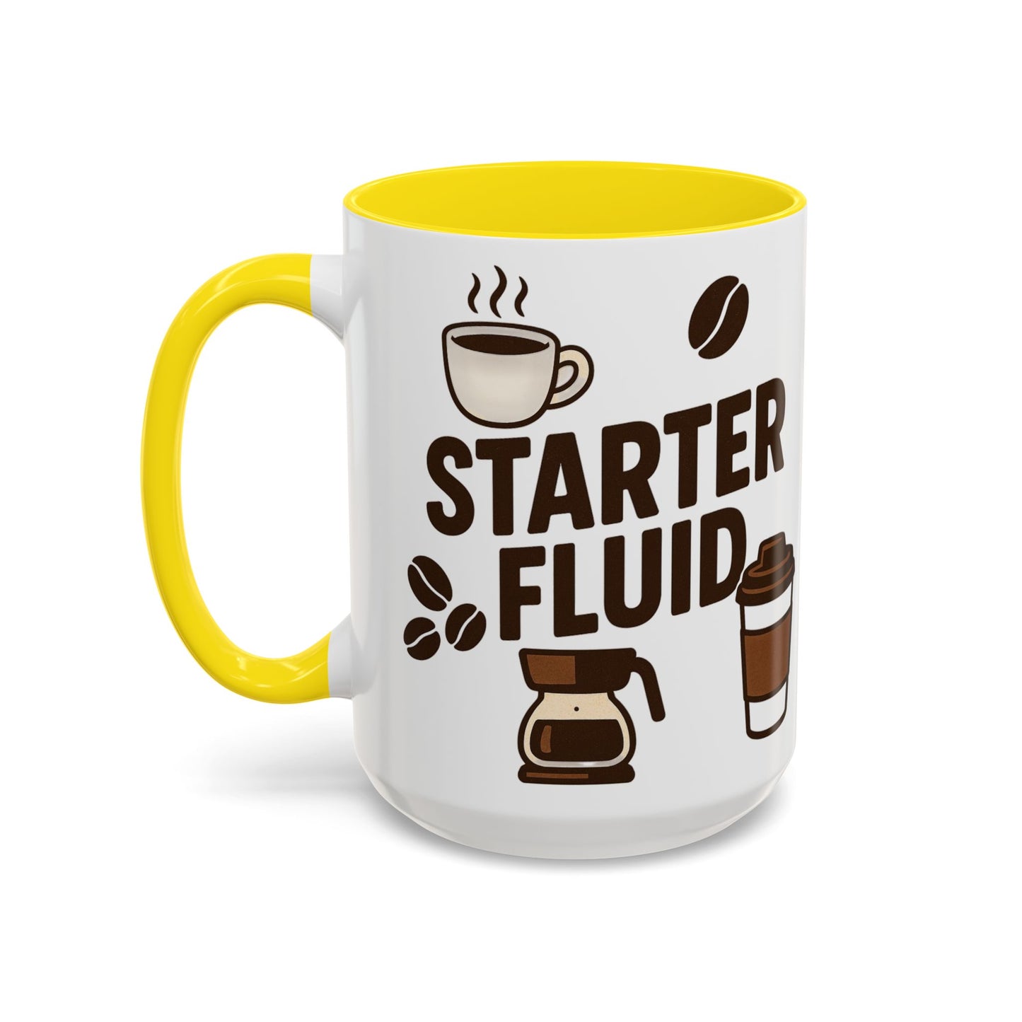 Starter Fluid Coffee Lover's Accent Mug – Perfect Gift for Birthdays, Holidays, or Office Use, Great for Your Morning Brew
