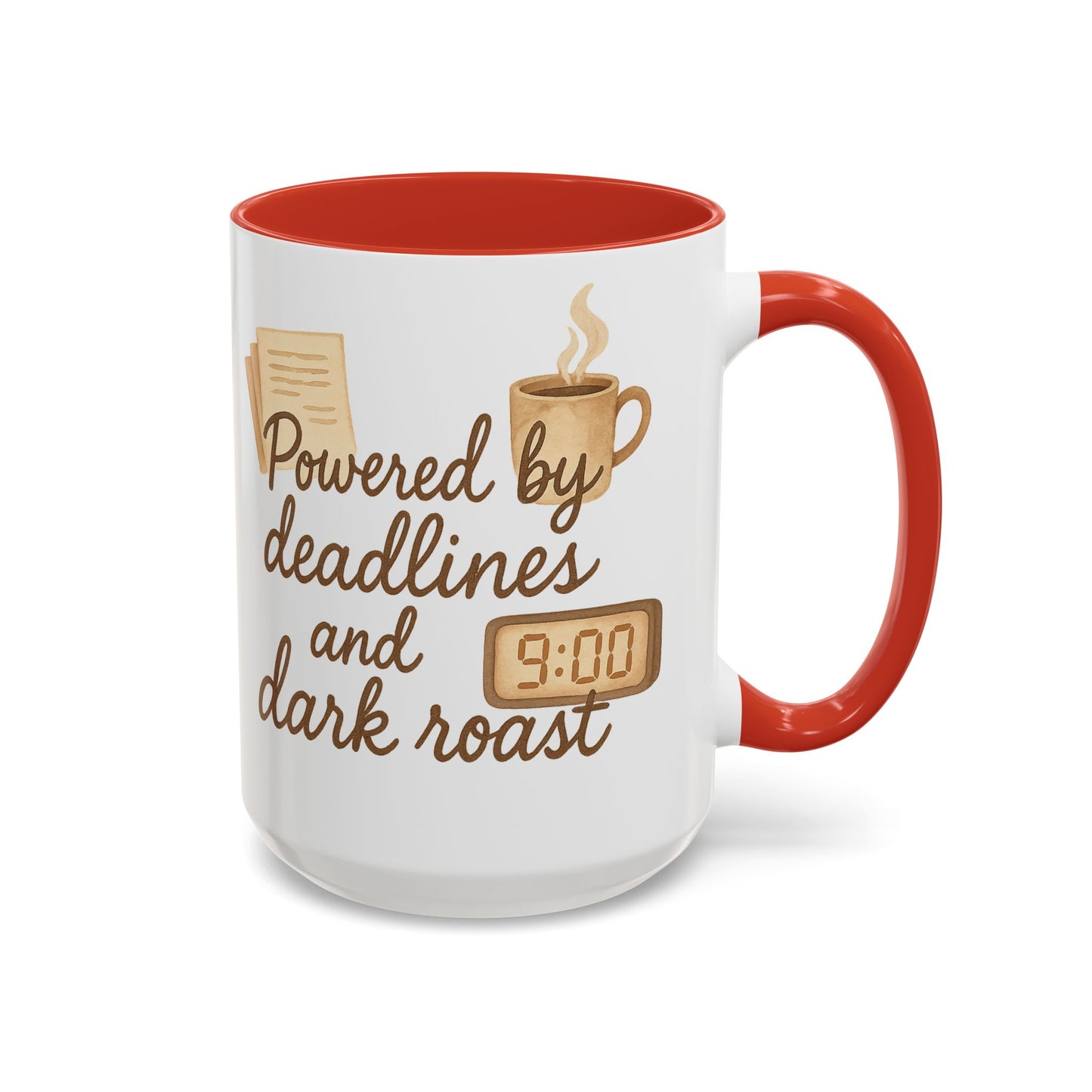 Powered by Deadlines and Dark Roast - Gift for Coffee Lover, Journalist