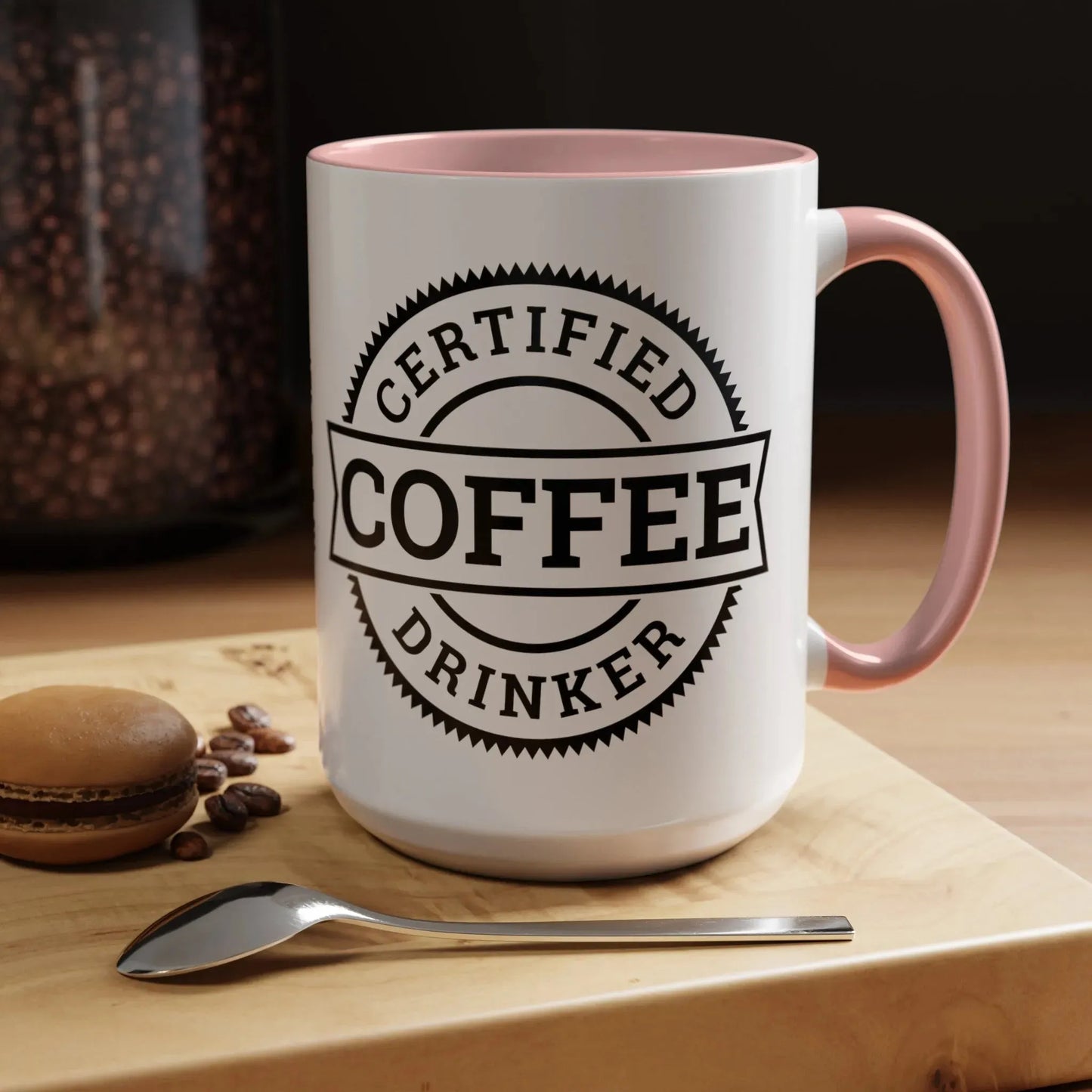 Certified coffee drinker 11oz two-tone ceramic mug - Unique gift for coffee lovers - Mug World