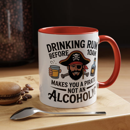 Pirate-Themed Coffee Mug, Fun Gift for Rum Lovers, Perfect for Pirate Parties, Nautical Decor, Unique Holiday Present