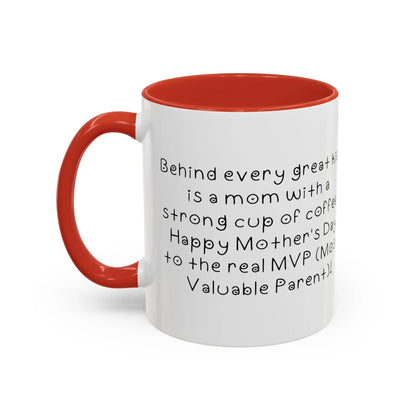 Behind every great kid- Mother's Day 11oz two-tone ceramic mug - Unique gift for Mom - Mug World