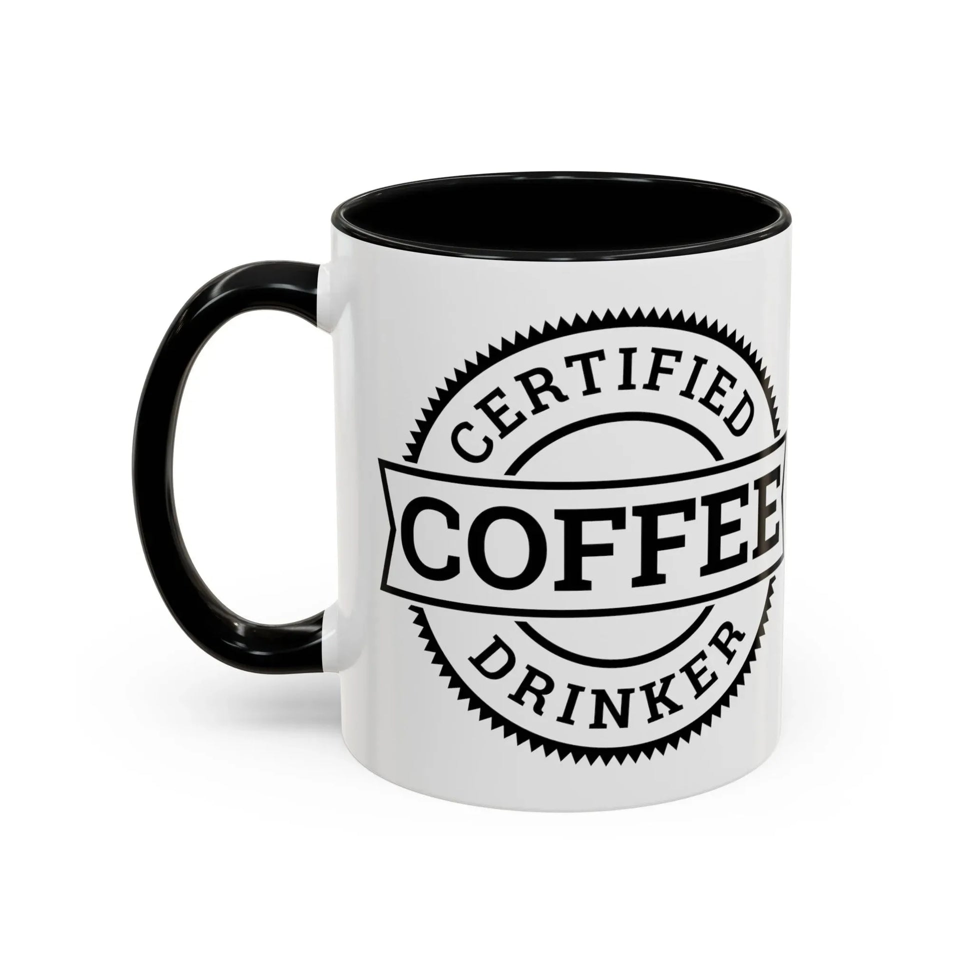 Certified coffee drinker 11oz two-tone ceramic mug - Unique gift for coffee lovers - Mug World