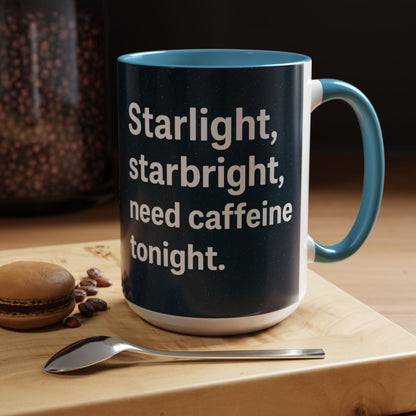 Starlight Caffeine Coffee Mug | Perfect for Coffee Lovers, Gift for Friends, Night Owl, Magical Mugs, Funny Cup