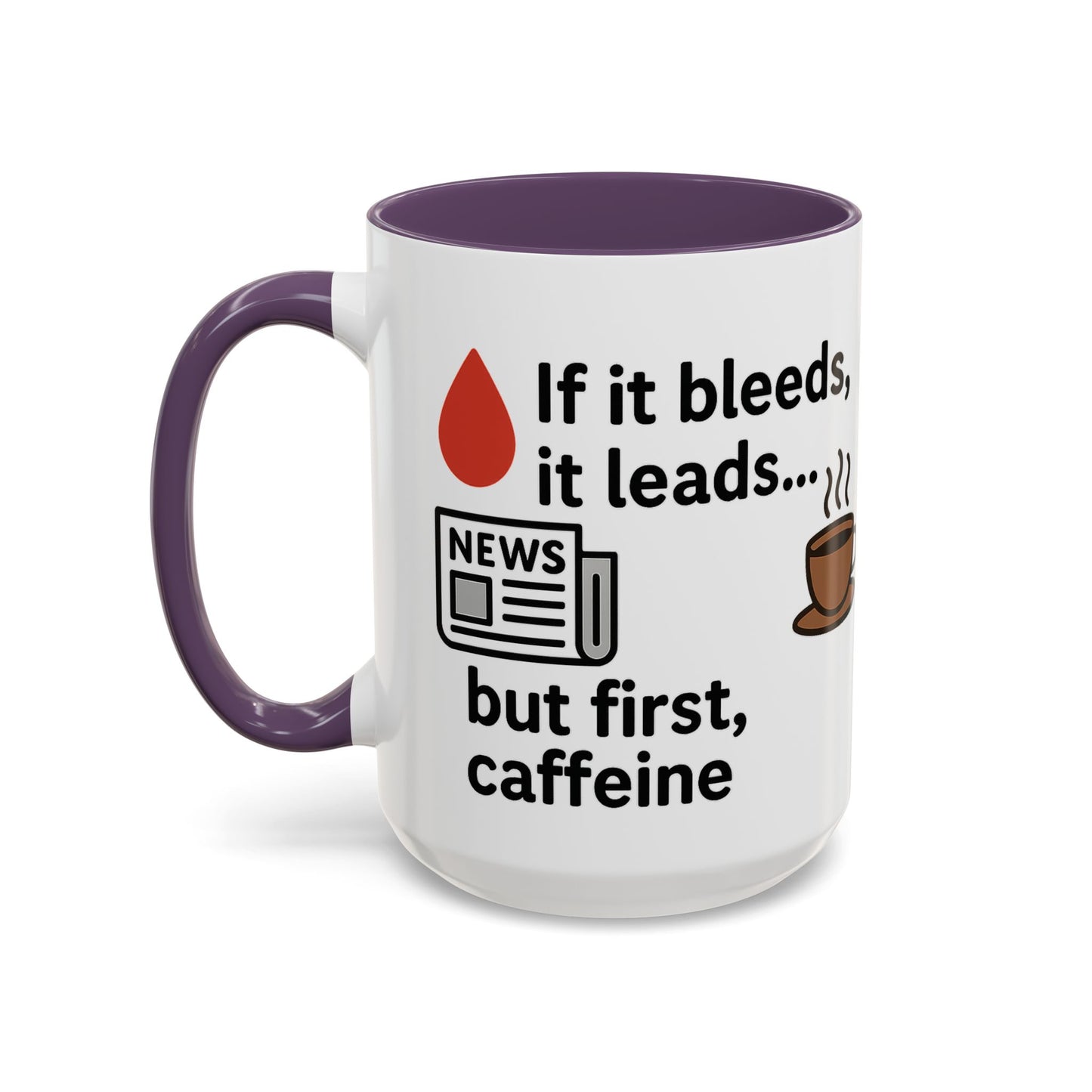If it Bleeds it Leads Gift for Journalists, Writers, News Lovers, Unique Mug for Work or Home