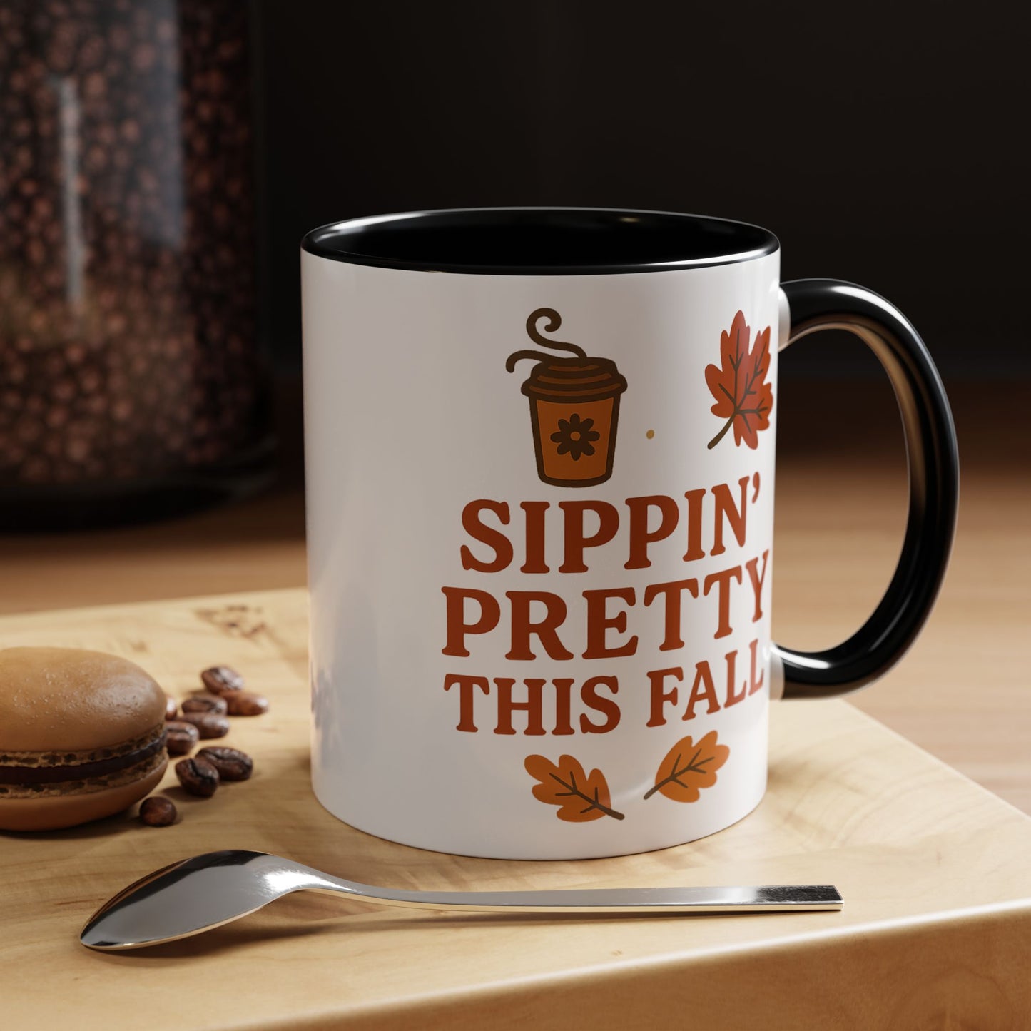 Sippin’ pretty this fall - Accent Coffee Mug (11, 15oz)