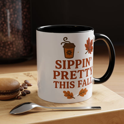 Sippin’ pretty this fall - Accent Coffee Mug (11, 15oz)
