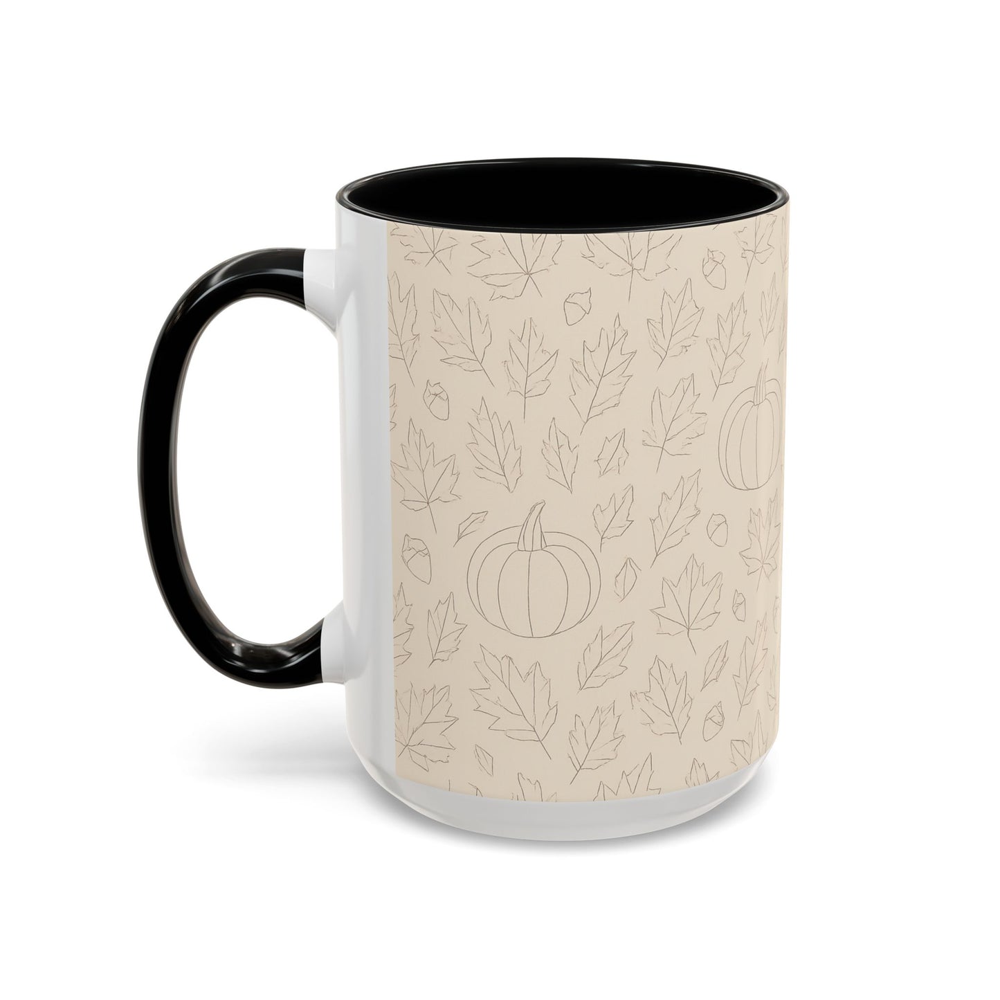 Autumn Leaves Accent Coffee Mug | Fall Decor, Pumpkin Lovers Gift, Cozy Mornings, Seasonal Kitchenware, Ideal for Thanksgiving