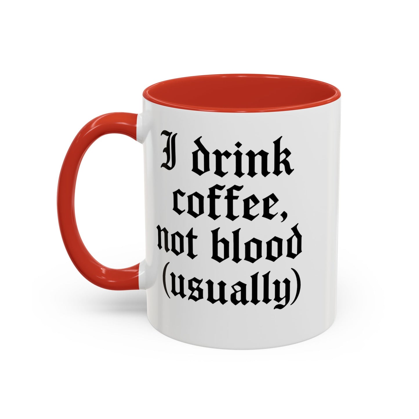 I Drink Coffee Not Blood (Usually), Funny Gift for Coffee Lovers, Black Accent Mug, Unique Kitchen Decor, [...]