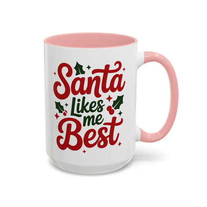 Santa Likes Me Best, Winter Decor, Gift for Coffee Lovers, Unique Present