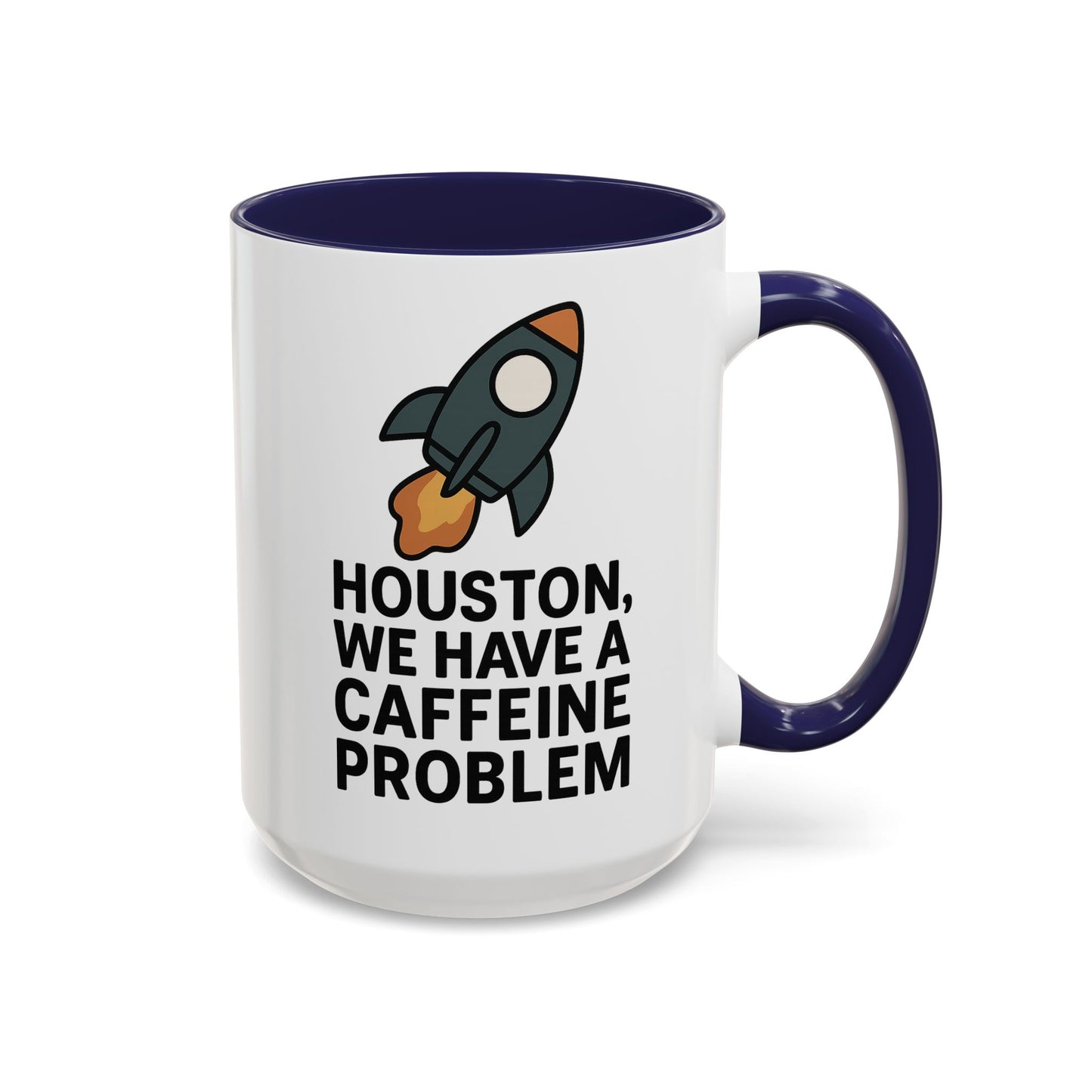 Houston We Have a Caffeine Problem Mug - Funny Coffee Cup for Space Lovers, Gift for Astronauts, Unique Kitchen Decor, Humor Mug