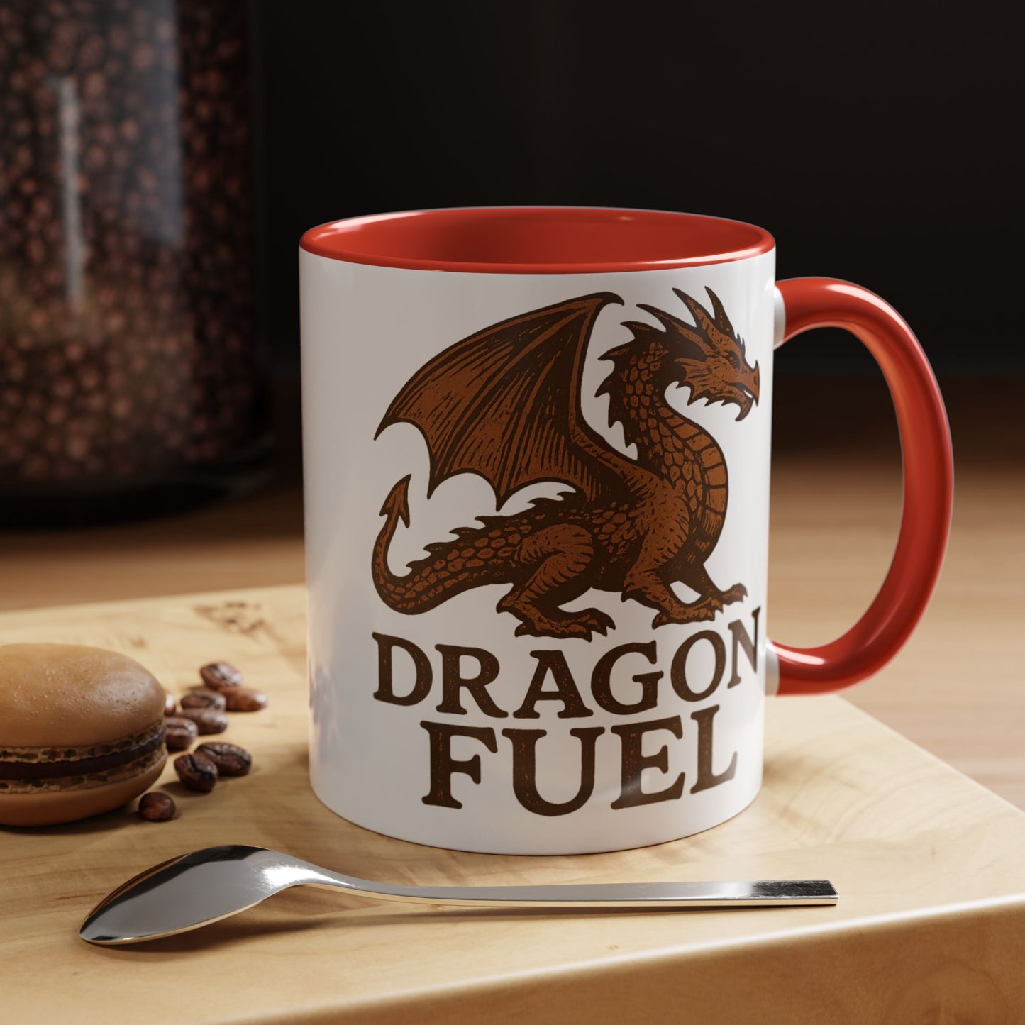 Dragon Fuel Coffee Mug - 11/15oz, Fantasy Gift for Gamers, Unique Dragon Lover's Cup, Dungeons & Dragons Drinkware, Gift for Wizards