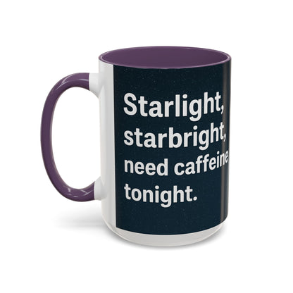Starlight Caffeine Coffee Mug | Perfect for Coffee Lovers, Gift for Friends, Night Owl, Magical Mugs, Funny Cup