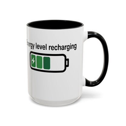 Recharge Your Energy Level, Gift for Tech Lovers, Office Desk Essential, Fun Quote Mug, Unique [...]