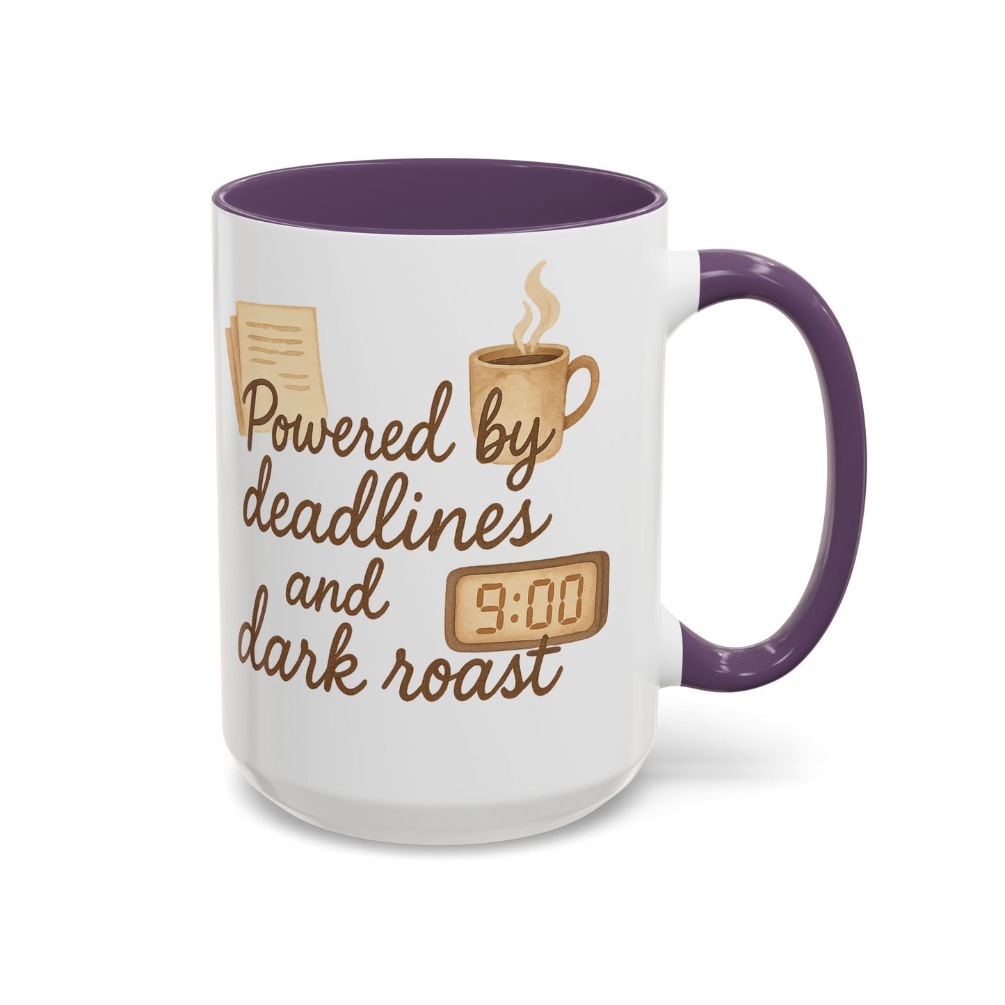 Powered by Deadlines and Dark Roast - Gift for Coffee Lover, Journalist