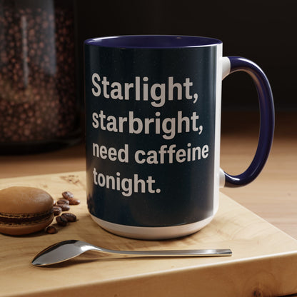 Starlight Caffeine Coffee Mug | Perfect for Coffee Lovers, Gift for Friends, Night Owl, Magical Mugs, Funny Cup