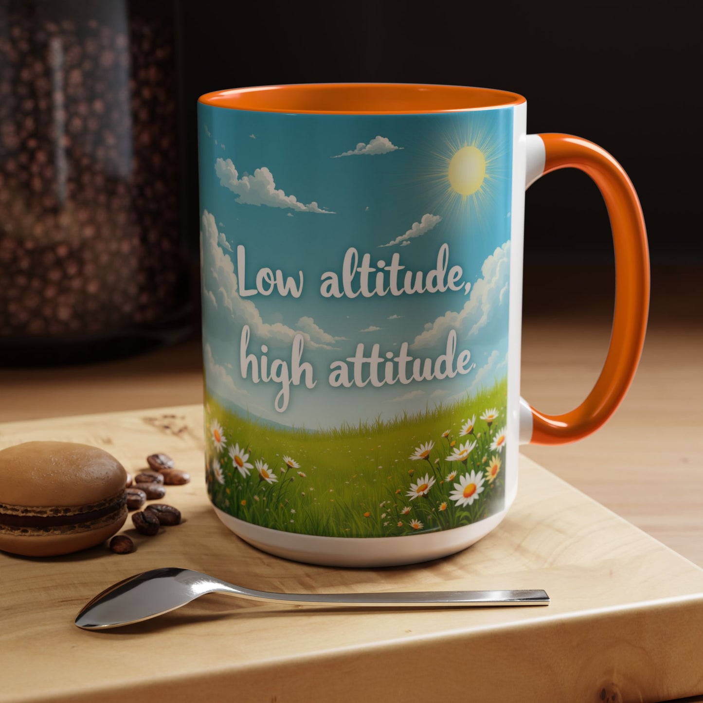 Low Altitude, High Attitude | Motivational Gift for Coffee Lovers, Nature Enthusiasts, Office Decor, [...]