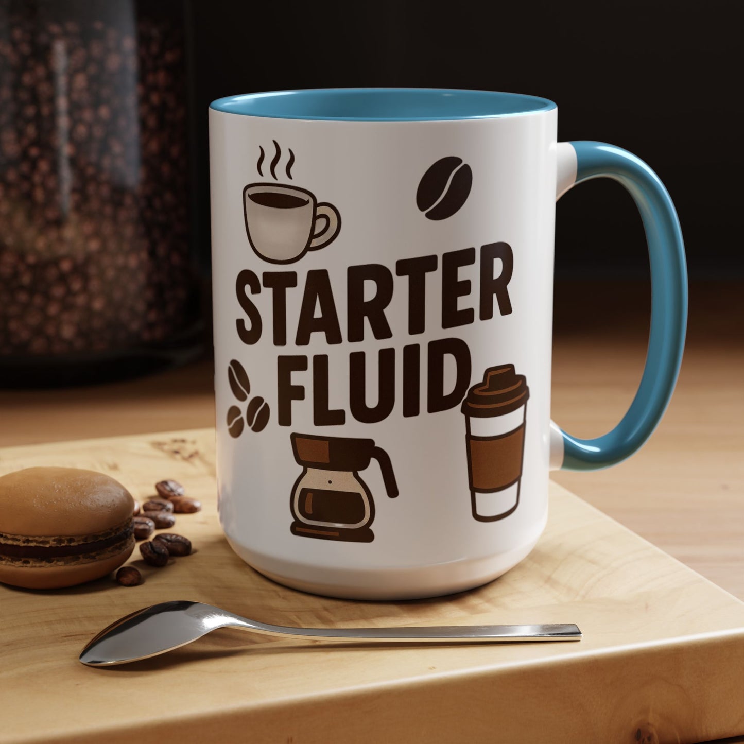 Starter Fluid Coffee Lover's Accent Mug – Perfect Gift for Birthdays, Holidays, or Office Use, Great for Your Morning Brew