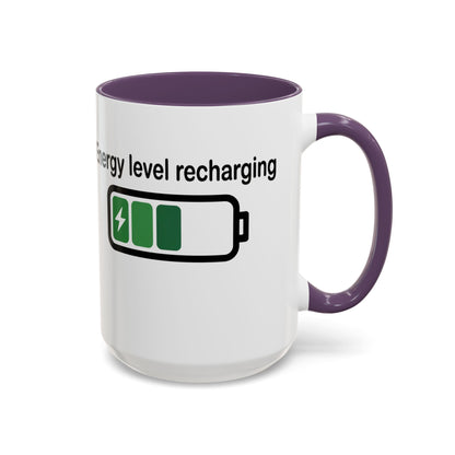 Recharge Your Energy Level, Gift for Tech Lovers, Office Desk Essential, Fun Quote Mug, Unique [...]
