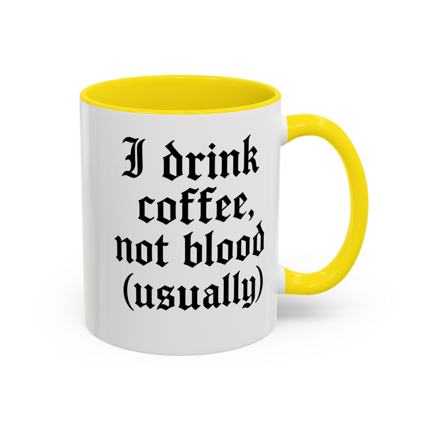 I Drink Coffee Not Blood (Usually), Funny Gift for Coffee Lovers, Black Accent Mug, Unique Kitchen Decor, [...]