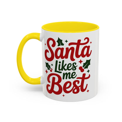 Santa Likes Me Best, Winter Decor, Gift for Coffee Lovers, Unique Present