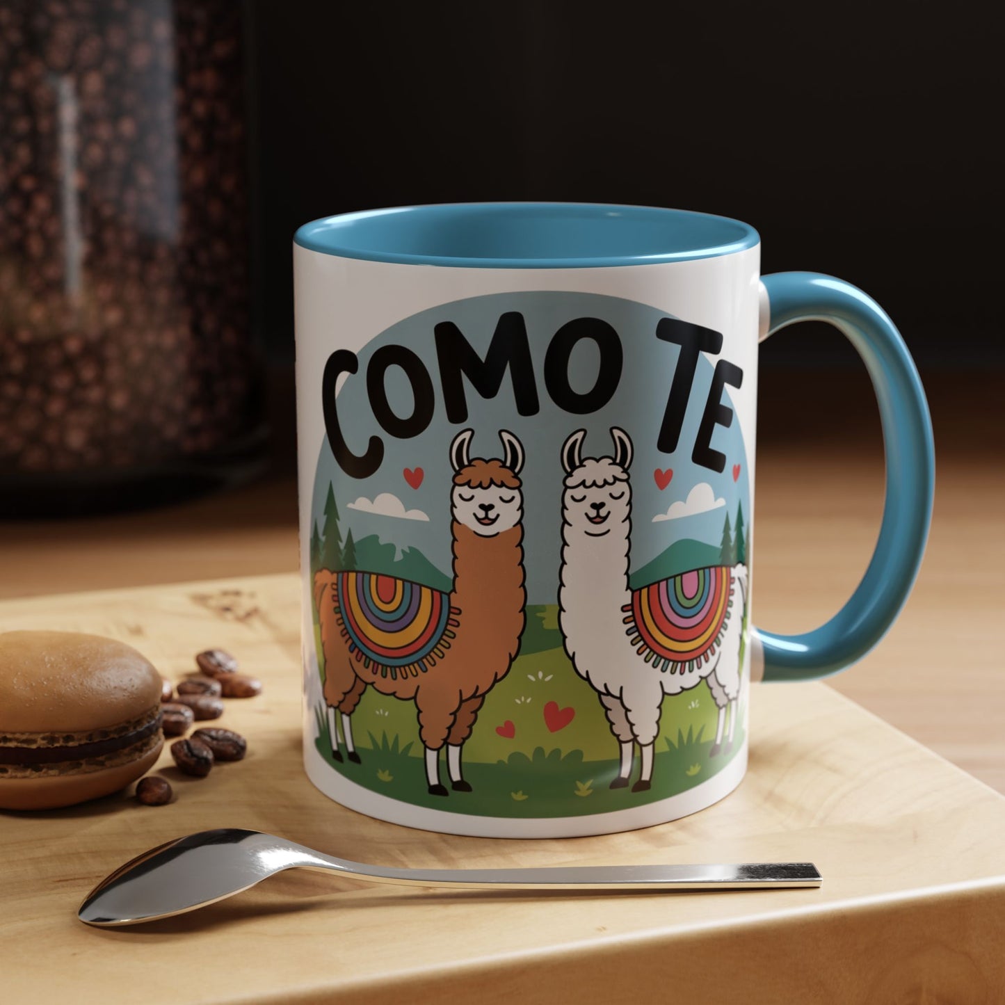 Como Te Llama Love Coffee Mug, Fun Animal Mug
