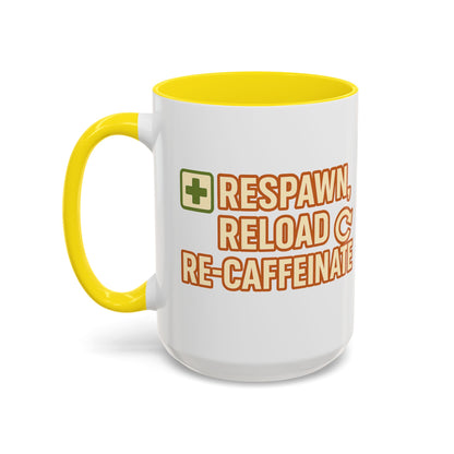 Respawn, Reload, Re-Caffeinate, Perfect Gift for Gamers, Fun Office Cup, Video Game Lover Mug, Birthday Present, [...]