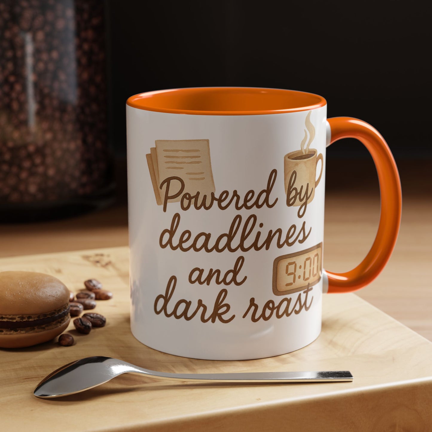 Powered by Deadlines and Dark Roast - Gift for Coffee Lover, Journalist