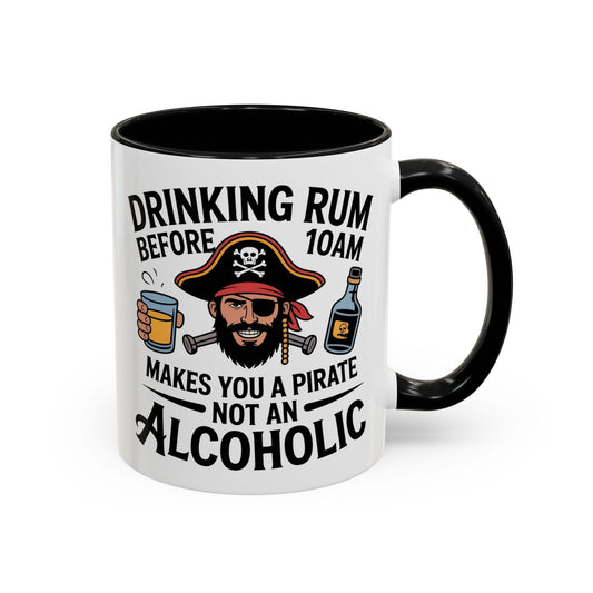 Pirate-Themed Coffee Mug, Fun Gift for Rum Lovers, Perfect for Pirate Parties, Nautical Decor, Unique Holiday Present