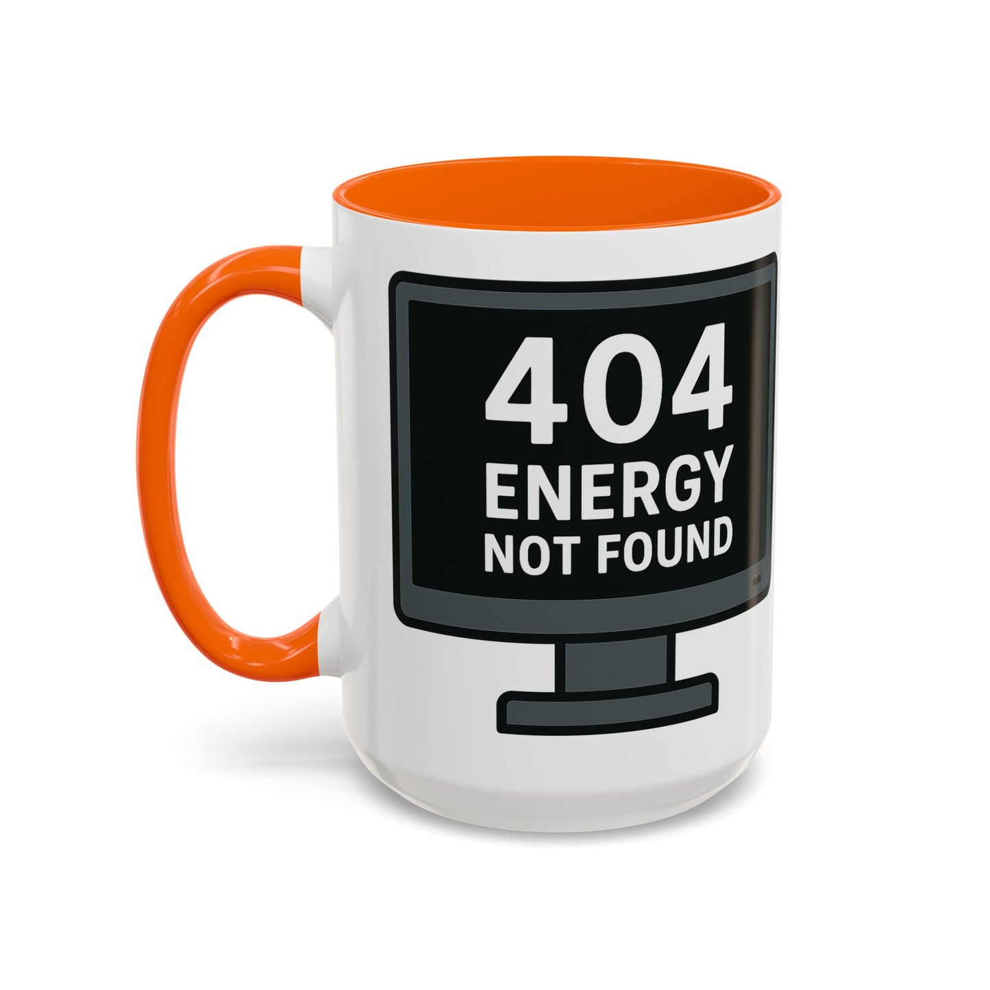Humorous 404 Energy Not Found Coffee Mug, Funny Gift for Programmers, Unique Office Mug, Tech Lover's Gift, Coffee Lovers Mug