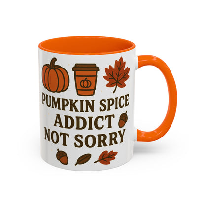Pumpkin Spice Addict Coffee Mug, Cozy Fall Gift for Coffee Lovers, Autumn Decor, Cute Mug for Thanksgiving
