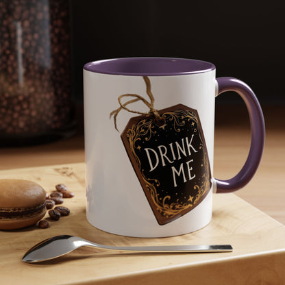 Whimsical Drink Me Coffee Mug - Enchanting Accent Cup for Tea Lovers