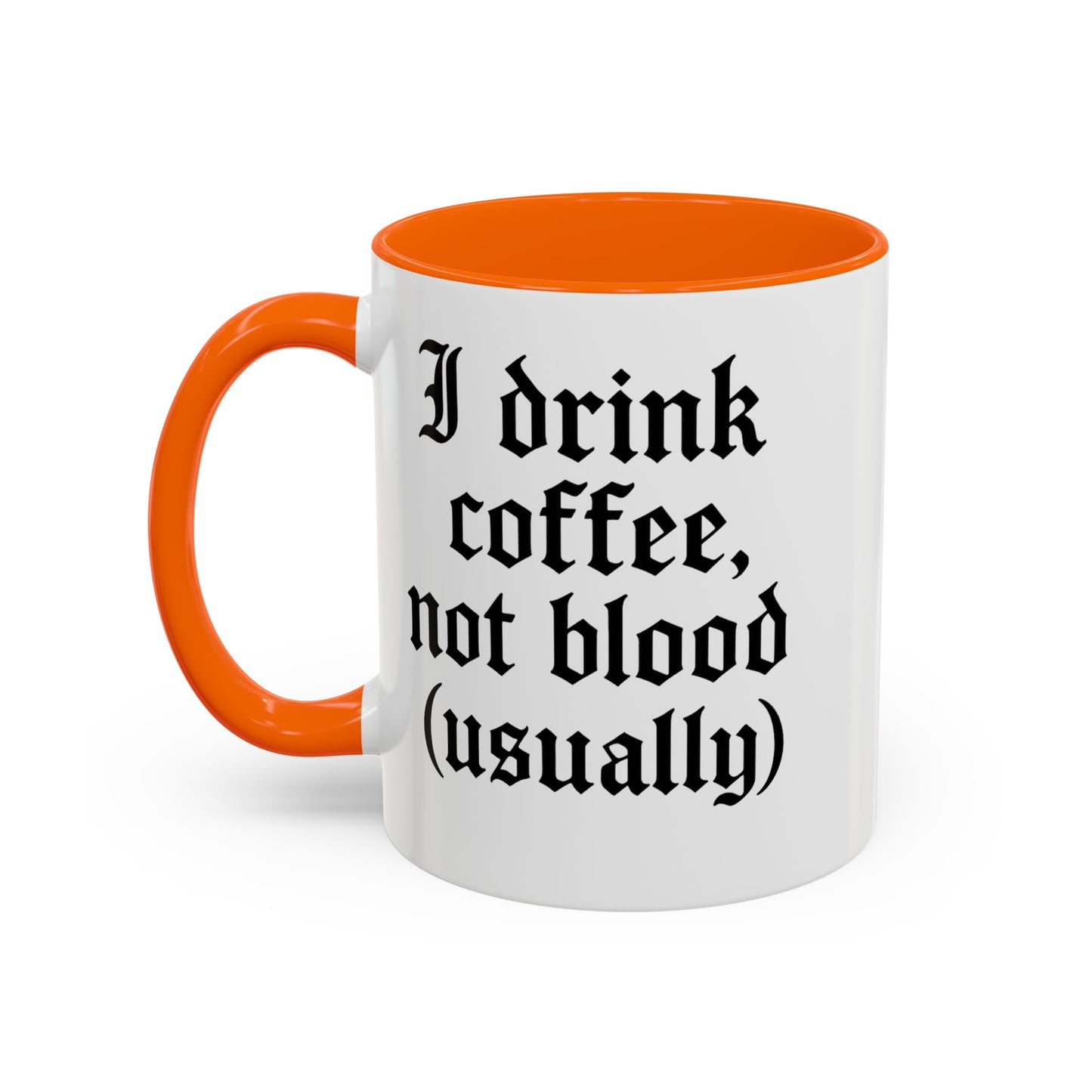 I Drink Coffee Not Blood (Usually), Funny Gift for Coffee Lovers, Black Accent Mug, Unique Kitchen Decor, [...]