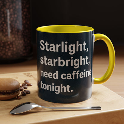 Starlight Caffeine Coffee Mug | Perfect for Coffee Lovers, Gift for Friends, Night Owl, Magical Mugs, Funny Cup