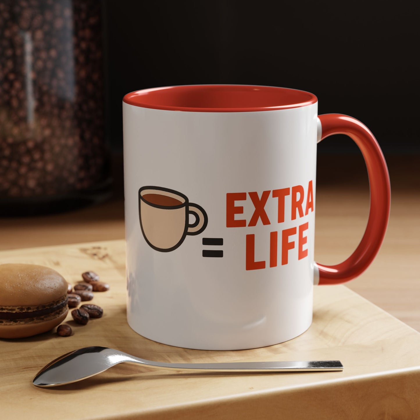 Coffee Extra Life Design, Unique Kitchen Decor, Birthday or Holiday Gift