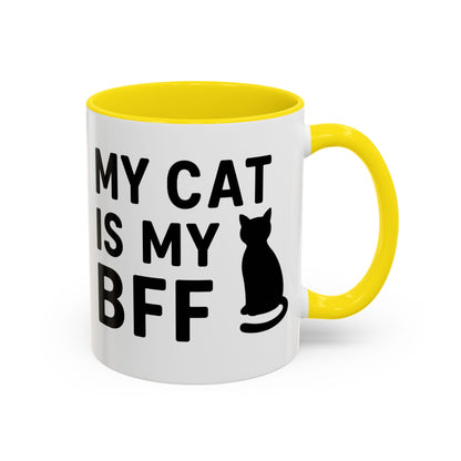 My Cat is My BFF - Perfect Gift for Pet Owners, Funny Pet Mug, Unique Cat Gifts, Cat Mom Mug, Animal Lover's Mug