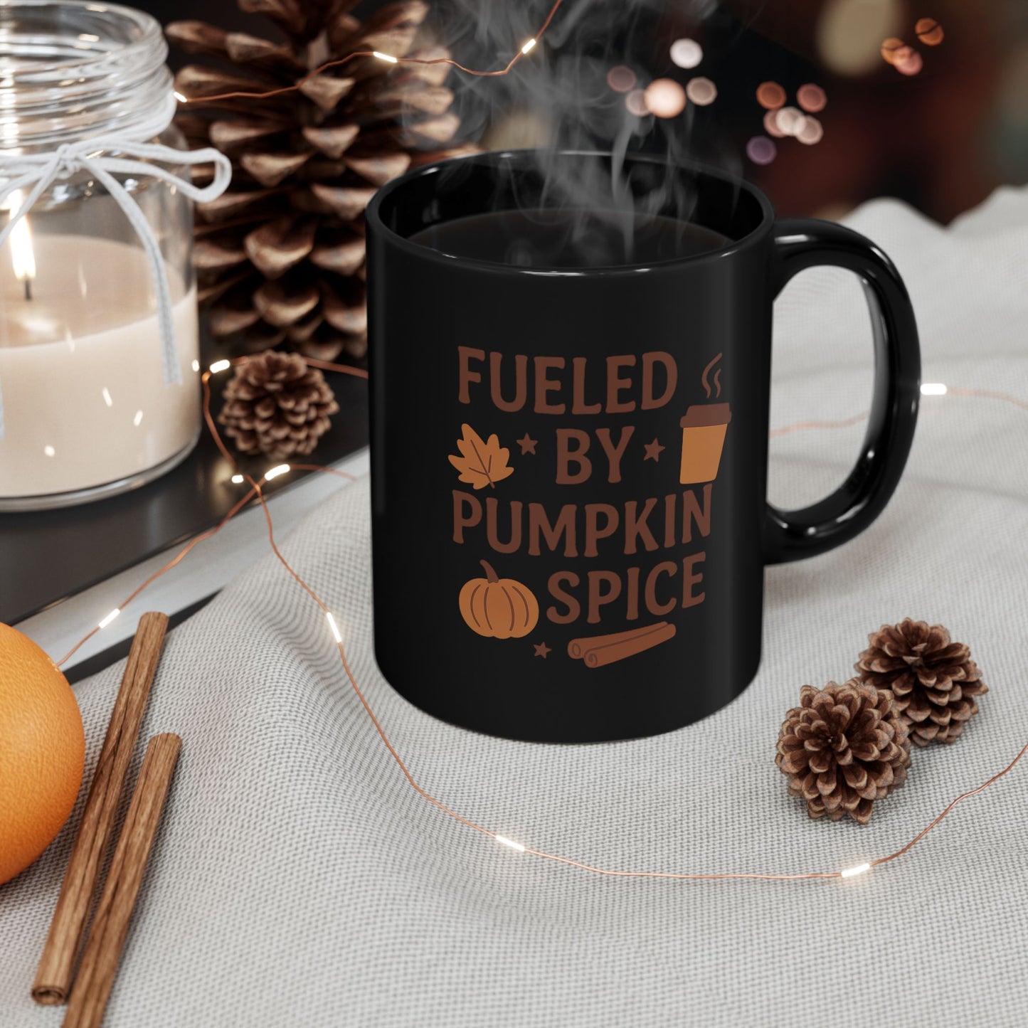 Fueled by Pumpkin Spice Coffee Lover Gift, Fall Decor, Autumn Mug, Halloween Gift, Coffee Mug
