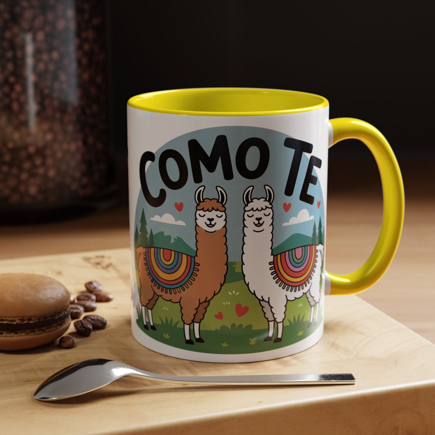 Como Te Llama Love Coffee Mug, Fun Animal Mug