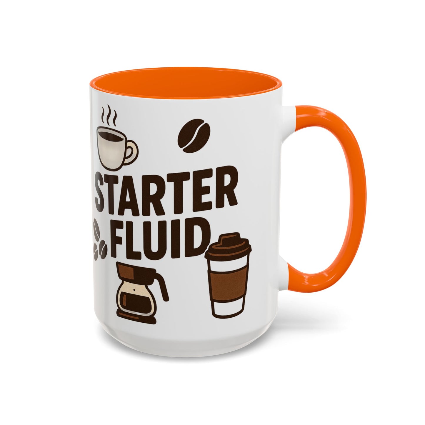 Starter Fluid Coffee Lover's Accent Mug – Perfect Gift for Birthdays, Holidays, or Office Use, Great for Your Morning Brew