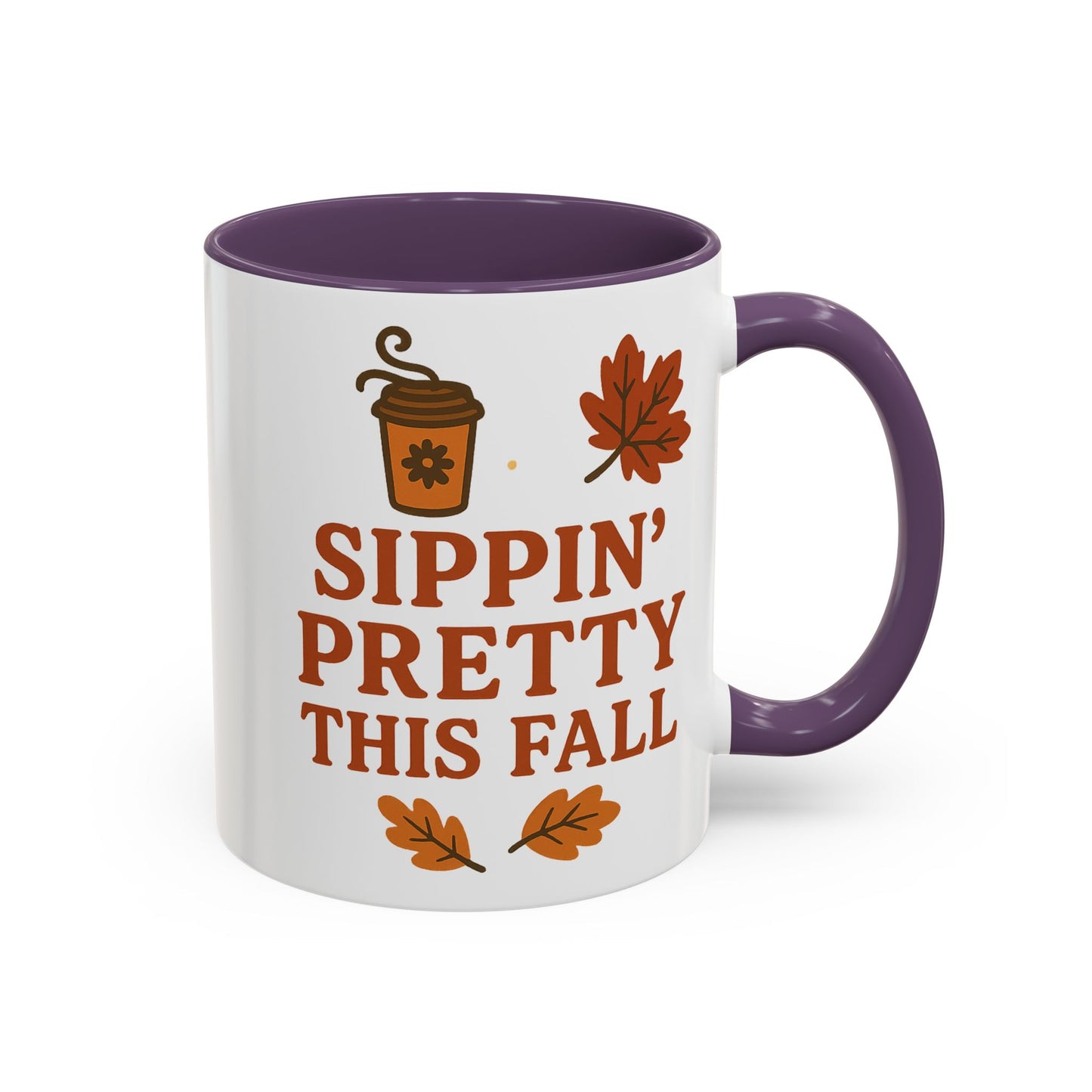 Sippin’ pretty this fall - Accent Coffee Mug (11, 15oz)