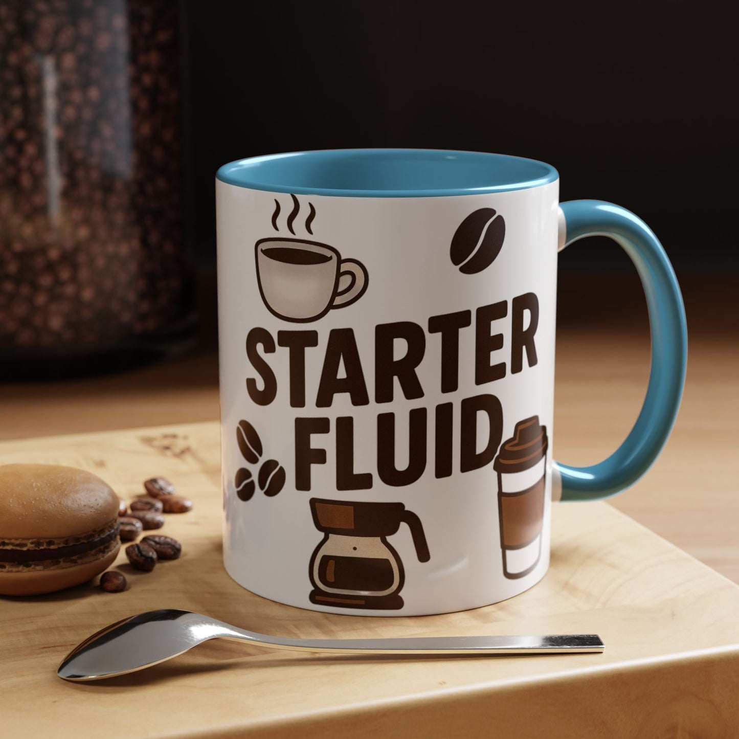 Starter Fluid Coffee Lover's Accent Mug – Perfect Gift for Birthdays, Holidays, or Office Use, Great for Your Morning Brew