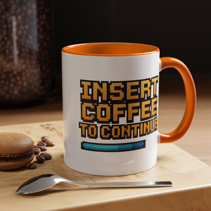 Insert Coffee to Continue, Gift for Tech Lovers, Office Desk Decor, Video Game Mug